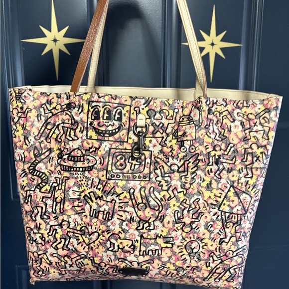 White Coach Tote Kieth Haring with Hang Tag - Picture 8 of 10